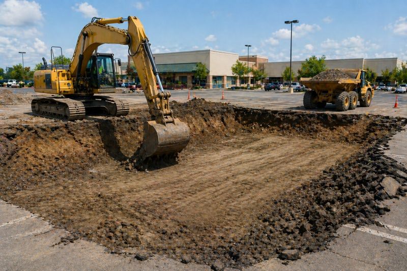 Parking Lot Excavation in Acworth, GA