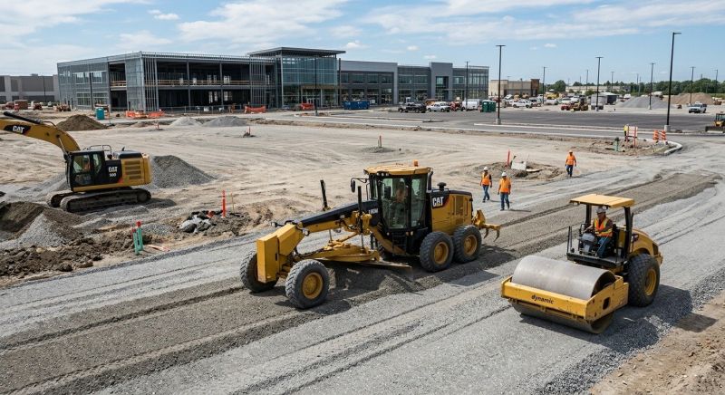 Parking Lot Gravel Repair in Roswell, GA