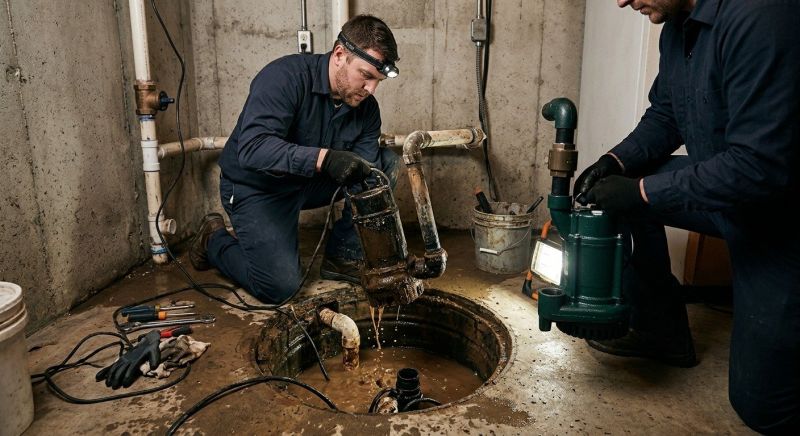 Sump Pump Installation in Manchester, NH